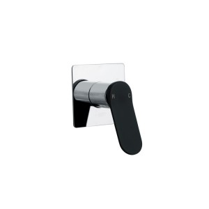 Liberty Wall Mixer Matte Black & Chrome